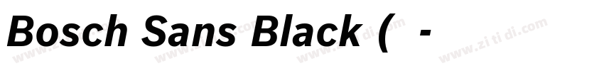 Bosch Sans Black (标题字体转换